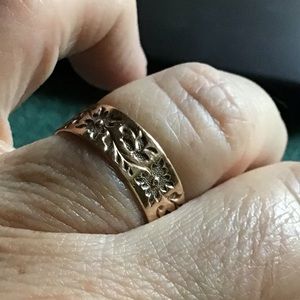 Edwardian cigar band 14K gold